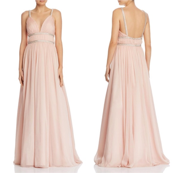 Aidan Mattox Dresses & Skirts - AIDAN BY AIDAN MATTOX CHIFFON BEADED EVENING DRESS